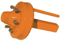 Axle and hydraulic cylinder