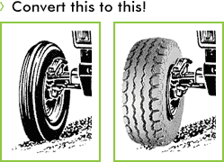 Tractor rib conversion